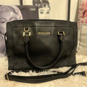 Michael Kors Black Leather Satchel